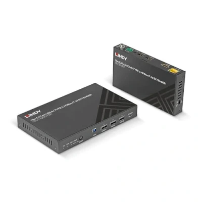 Afbeelding van Lindy 38346 audio/video extender AV zender &amp; ontvanger Zwart