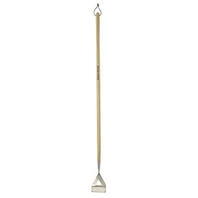 Afbeelding van Kent &amp; Stowe Hollandse hak tuinhak van roestvrij staal, voor het duwen en trein wieden, onkruidjager met steel essenhout, lengte: 160 cm