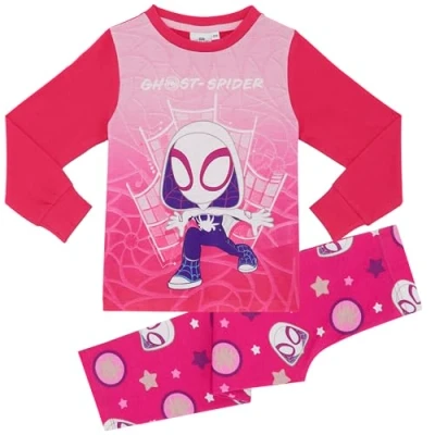 Afbeelding van Ghost Spider Spidey &amp; Friends Man Meisjes Lange Pyjama Set, Geest spin, 5 6 jaar