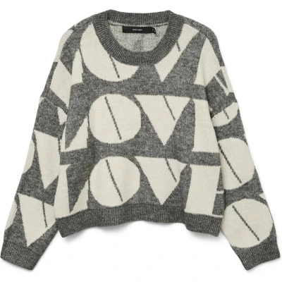 Afbeelding van Vero Moda Vmlove Ls O Neck Pullover Boo 10331432 Midden Grijs Dames The Stone