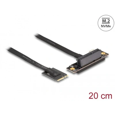 Afbeelding van Delock M.2 Key A+E zu PCIe x4 NVMe Adapter gewinkelt mit 20 cm Kabel