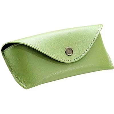 Afbeelding van Brillen Etui van echt leer, groot, groen, ca. 16 x 7 4 cm, tasorganizer