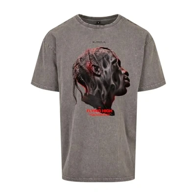 Afbeelding van Upscale by Mister Tee Flying HIGH Oversize Overs Tshirt print, Heren, Maat: Large, Lightasphalt