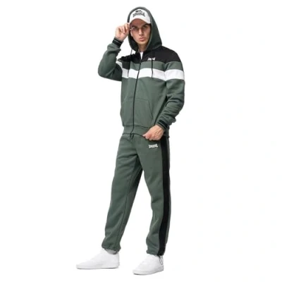Afbeelding van Lonsdale MIT Kapuze Normale Passform Ardnarff SET Trainingspak, Heren, Maat: XXL, Olive black white