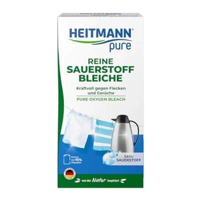 Afbeelding van HEITMANN pure Bleekmiddel Krachtig Natuurvriendelijk Wasmiddel tegen vlekken en vuil, 1x 350g