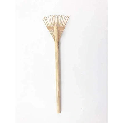 Afbeelding van Melody Jane Poppen Huis Gras Hark Miniatuur Tuin Tool 1:12 Schaal Accessoire