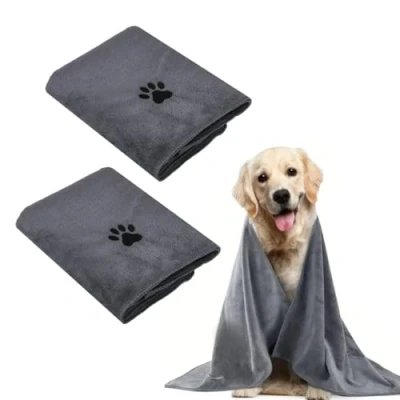 Afbeelding van YAMAIDUO 2 stuks hondenhanddoeken, extra absorberend voor honden en katten