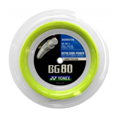 Afbeelding van Yonex BG80 badmintonsnaar geel 200m