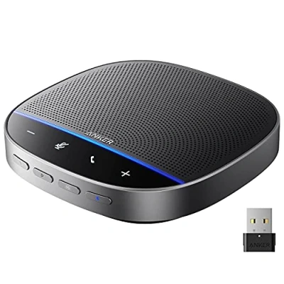 Afbeelding van Anker A3305011 PowerConf S500 Conferentieluidspreker met zoomcertificering, USB C Bluetooth luidspreker voor oproepen, conferenties, telefoneren, microfoons slimme stemopname,Zwart