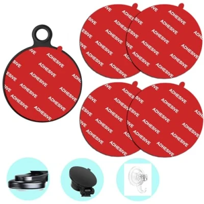 Afbeelding van D.SKING Set van 4 stuks 70 mm met zeer hoge hechting, zelfklevende vervanging, cirkel dubbelzijdige pads Gule voor dashboard/voorruit zuignap telefoonhouder auto DVR thuis zuignaphaken GPS navigatie