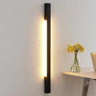 Afbeelding van Arcchio LED wandlamp 2 lichts aluminium H: 91 cm zwart Inclusief lichtbronnen