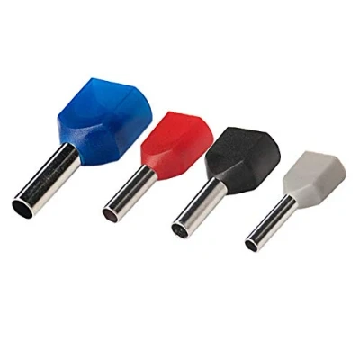 Afbeelding van edi tronic Twin adereindhulzen geïsoleerd 2x2,5mm² 100 st. TE blauw
