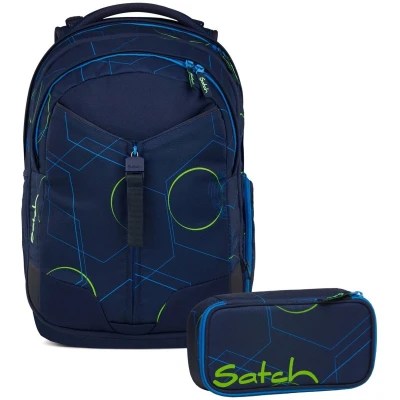 Afbeelding van Satch schoolrugzakset MATCH Blue Tech 2 delig, collectie 2025