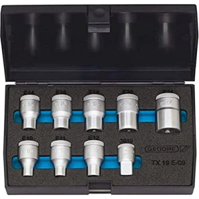 Afbeelding van Gedore Dopsleutelset 1/2&quot; 9 delig TX19E 09