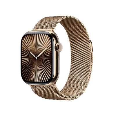 Afbeelding van Apple Watch S10 Cellular 42mm Gold Titanium Milanese Loop (130 180mm)