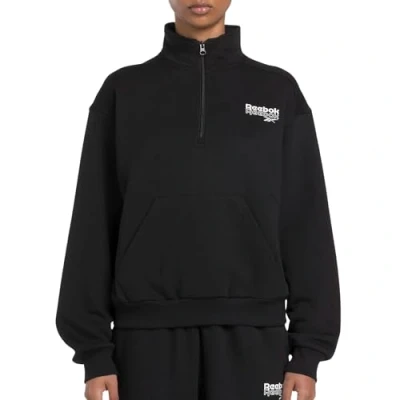 Afbeelding van Reebok Identity Quarterzip Sweater, Dames, Maat: Medium, Black