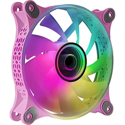 Afbeelding van Mars Gaming MF 3D Roze, ARGB 360 12cm Fan, Infinity Mirror 3D, Anti vibration System, Ultra stil, Full Compatibility