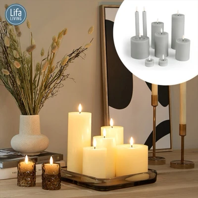 Afbeelding van Lifa Living LED Kaars Set 9 Stuks: Realistische en Veiligheidsvriendelijke Verlichting