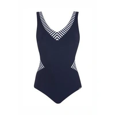 Afbeelding van Sunflair Maritime Badpak, Dames, Maat: 38xB, Dark blue