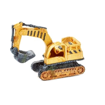 Afbeelding van CLASSIC Graafmachine gele graver aquarium ornament decoratie 170 x 70 135 mm handgeschilderde niet giftige hars voor zoetwatertanks