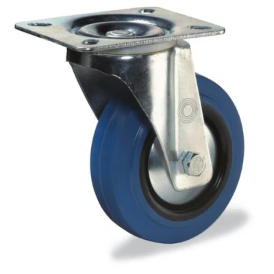 Afbeelding van BS Rollen Zwenkwiel wiel d. 160 mm draagvermogen 300 kg kunststof plaat L138xB109 1 stuk L400.B61.160