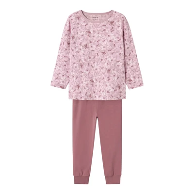 Afbeelding van NAME IT MINI pyjama NMFNIGHTSET FLOWER paars/mauve