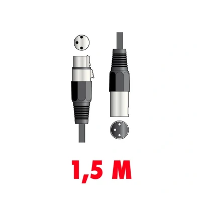 Afbeelding van Qtx DMX kabel voor verlichting 1.5 meter