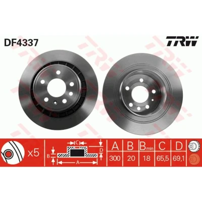 Afbeelding van Trw Remschijf DF4337