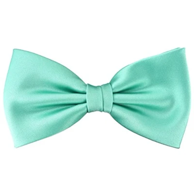 Afbeelding van TigerTie Voorgebonden vlinderdas strik in effen + geschenkdoos, Groen mint, Fliegengröße: ca. 11,5 cm x 6