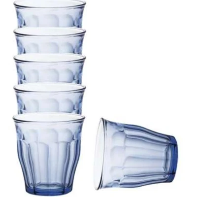 Afbeelding van Duralex Drinkglazen Prisme 6 stuks blauw glas 250 ml