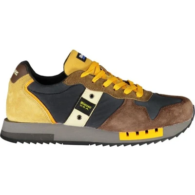 Afbeelding van Blauer Queens Sneakers laag, Heren, Maat: 43, Brown/grey Leer en textiel