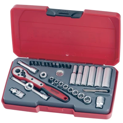 Afbeelding van T1435AF Doppenset 1/4 AF norm. &amp; lang 35dlg