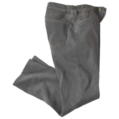 Afbeelding van ATLAS FOR MEN Regular jeans gedeeltelijk elastische tailleband heren stretchjeans rechte snit herenbroek verkrijgbaar in grote maten, grijs, 66