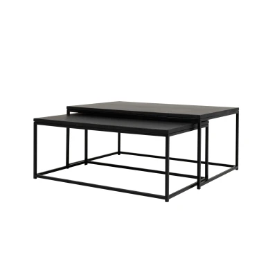 Afbeelding van Tenzo Lipp salontafel set in zwart eiken hout