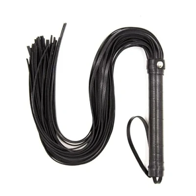 Afbeelding van FETISH ADDICT Flogger Metal Hardware 69 Cm Black