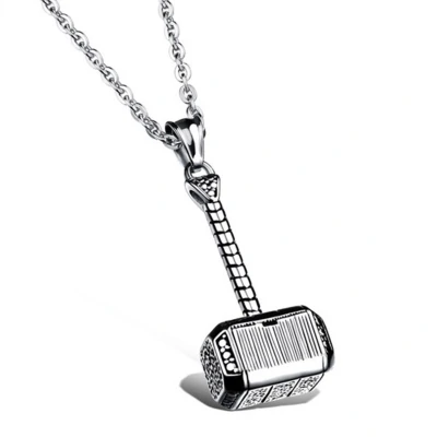 Afbeelding van Heren Ketting Mendes kettinghanger Hammer Of Thor Viking Zilverkleurig Staal