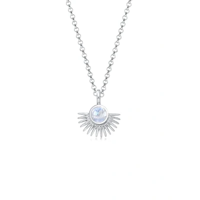 Afbeelding van Elli Astro CURB Chain Ketting, Dames, Maat: 45, Silver