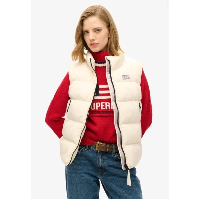 Afbeelding van Superdry Bodywarmer, Dames, Maat: 38, Beige