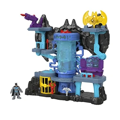 Afbeelding van Fisher Price Imaginext HGN70 Super Friends Bat Tech Batcave, Batman speelset met licht en geluid, speelgoed voor kinderen vanaf 3 jaar