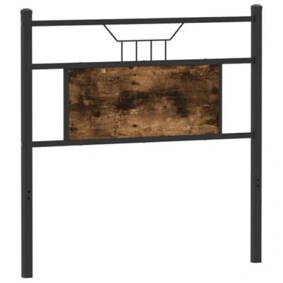 Afbeelding van vidaXL hoofdbord 75 cm bewerkt hout en staal gerookt eikenkleurig, bedhoofdbord, hoofdeinde bed, achterwand voor bed