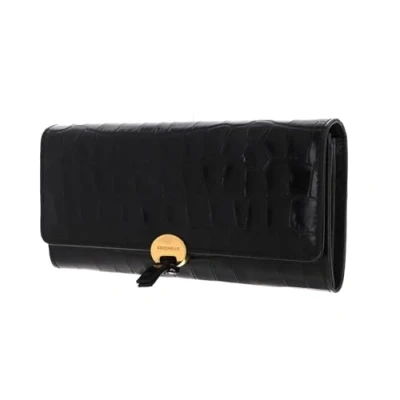 Afbeelding van COCCINELLE Dot Croco Shiny Soft Wallet Noir
