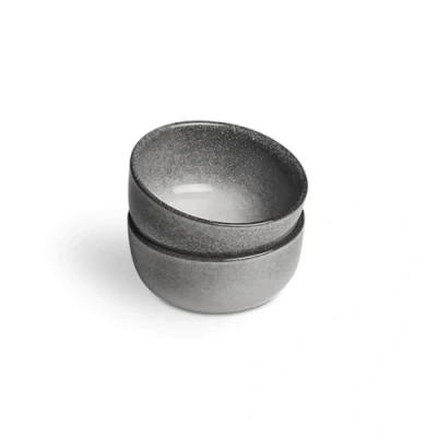 Afbeelding van Springlane schaal klein Misty Cliff 2 delige set, aardewerk, grijs