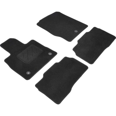 Afbeelding van WALSER Standart 80790 Vloermatset Polyester, PU (Polypropyleen) voor en achter Antraciet/Zwart Op maat gemaakt