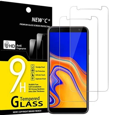 Afbeelding van NEW&#039;C 2 Stuks, Screen Protector voor Samsung Galaxy J4 Plus, Gehard Glass Schermbeschermer Film 0.33 mm ultra transparant, resistent
