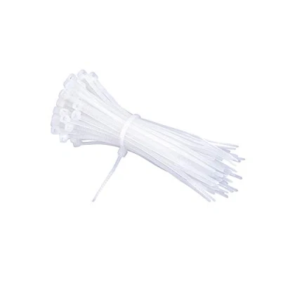 Afbeelding van 100 stuks kabelbinders, breedte 2,5 mm, voor het binden van draden, elektriciens, kantoor, DIY, (2,5 x wit)