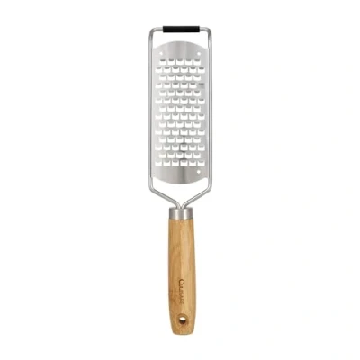 Afbeelding van Culinare Naturals C70002 Coarse Grater Sustainable Bamboo/Stainless Steel (L)310mm x (W)70mm Manual Hand Held Grating Tool/Utensil with Handle Sharp Acid Etched Blade Not Dishwasher Safe
