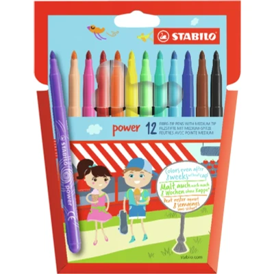 Afbeelding van Viltstift STABILO power 280/12 assorti etui à 12 stuks