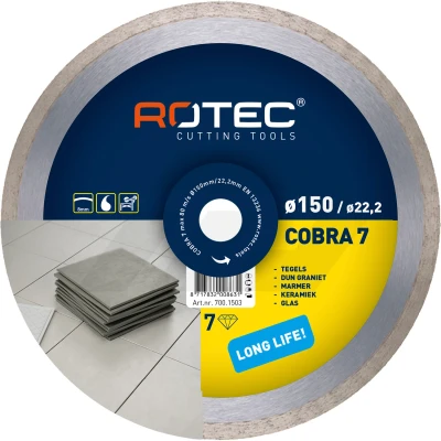 Afbeelding van Rotec Cobra 7 230x25,4mm Diamantzaagblad Tegels