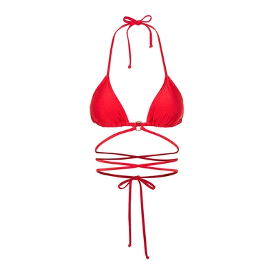 Afbeelding van Lascana LSCN BY Triangle Bikinitop, Dames, Maat: 32xA/B, Cherry red