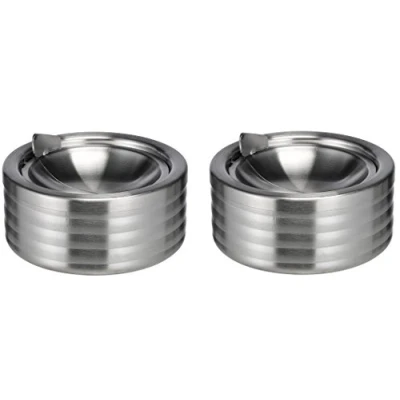 Afbeelding van Bambelaa! Stormasbak van roestvrij staal in elegante look, staal, zilver, 2 stuks